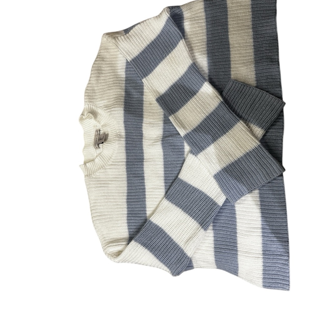 Striped Blue and White Sweater and Short Set